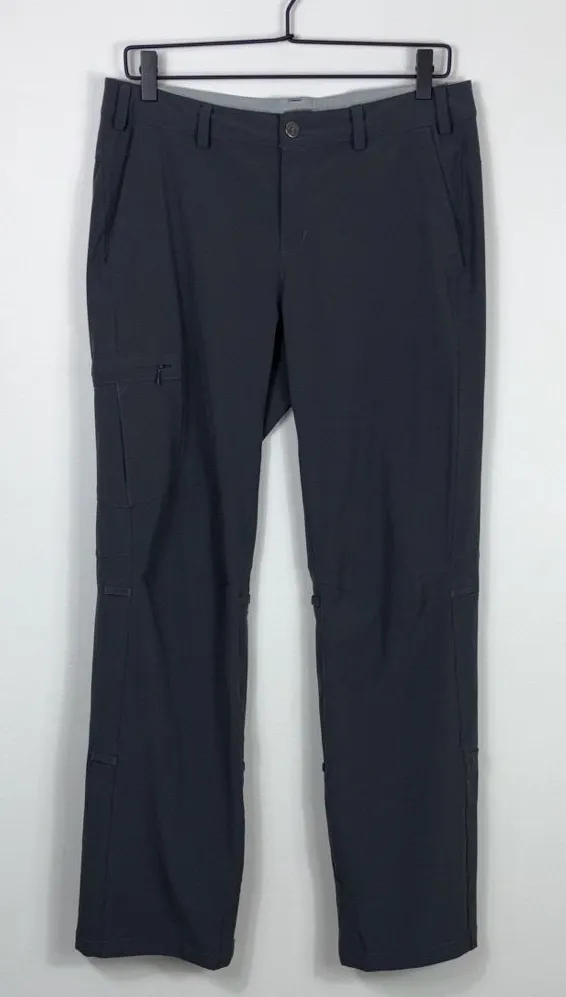 REI Cargo Hiking Pants Wide Leg Women’s Size 8 Charcoal Gray Zipper Pockets