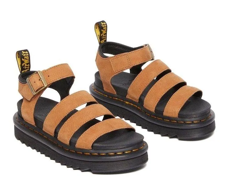 Dr. Martens Brown Blaire Athena Leather Sandals