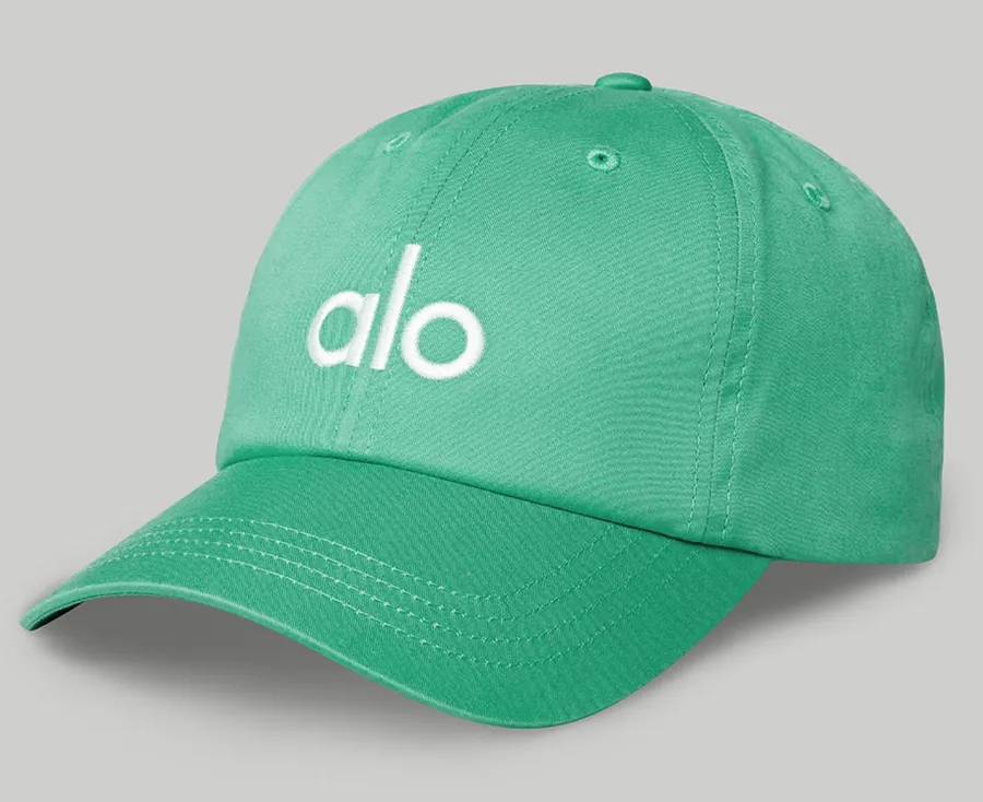 Alo Yoga Off-Duty Cap Green Lettuce/White