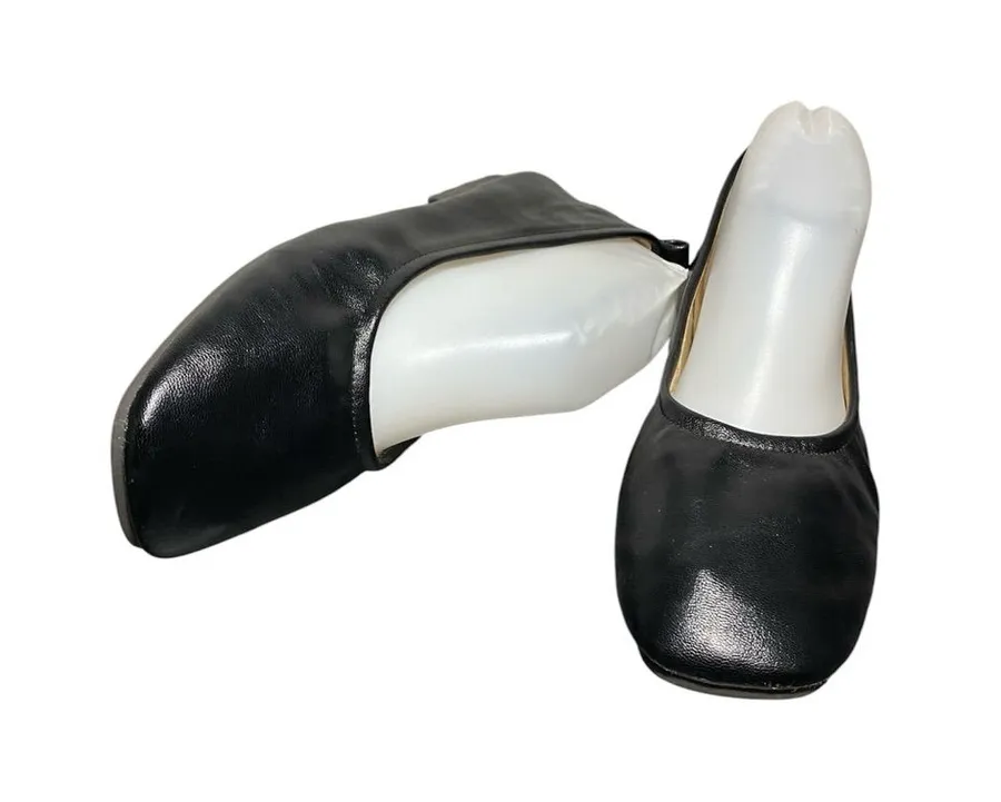 RABOESY Women’s Black Leather Ballet Flats Sz