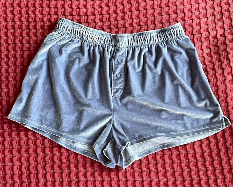 PINK Victoria’s Secret Velvet Sleep Shorts Blue Size S Pajama Lounge Shorts