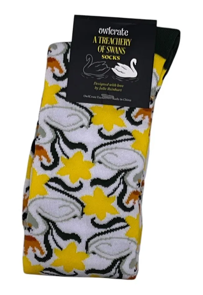 OwlCrate A Treachery of Swans Slouchy Socks