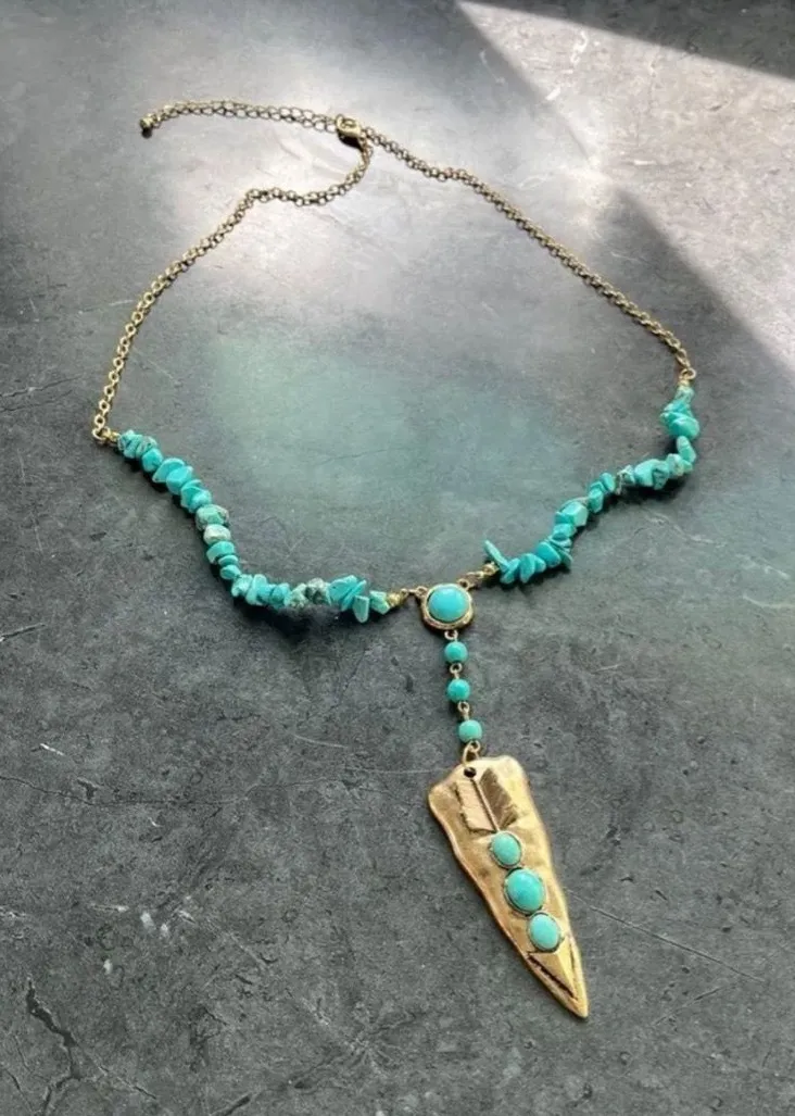 Anthropologie Zuni turquoise necklace