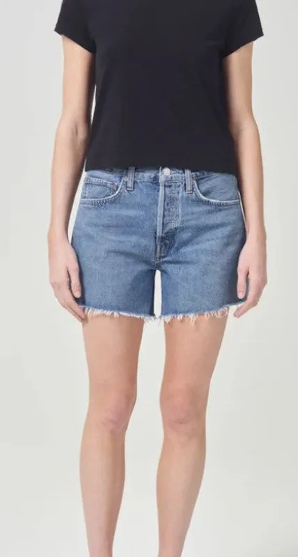 AGOLDE Parker Skywave Blue Long Denim Jean Shorts Size 26