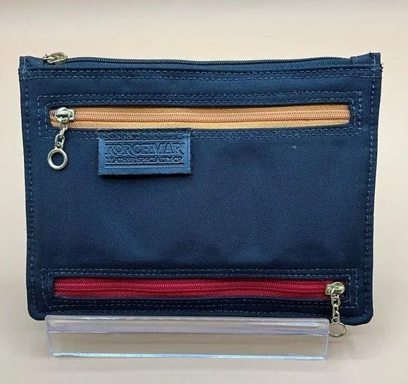 A Rare Korchmar Leather Speciality Co. Vintage Multiple Zipper Nylon Belt Pouch Black