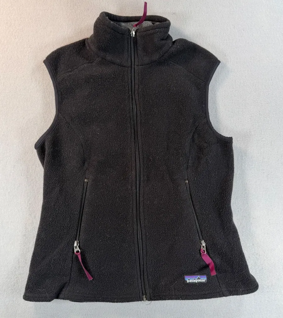 Y2K Patagonia Synchilla Fleece Vest Womens Medium Black
