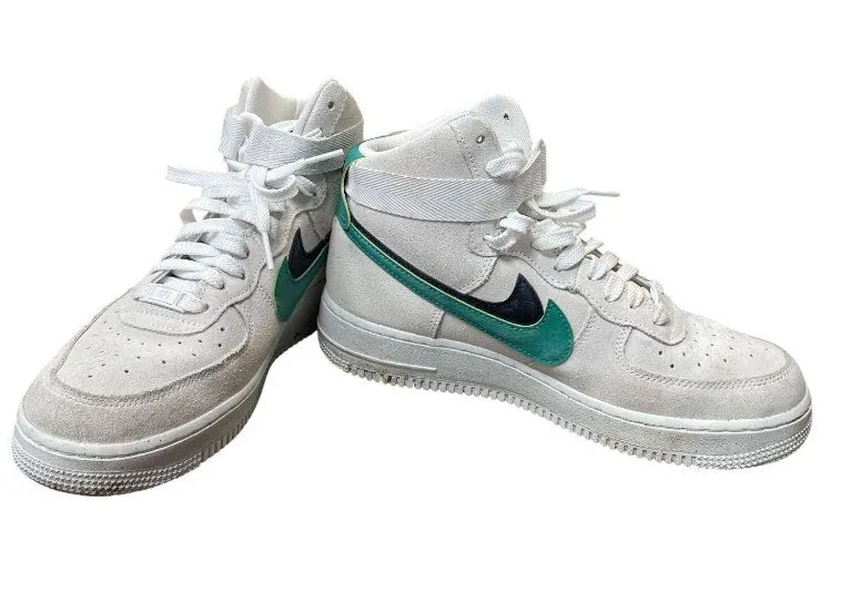 Nike Air Force 1 wms Summit neptune white green mid sneakers sz 8.5 SKU 10682