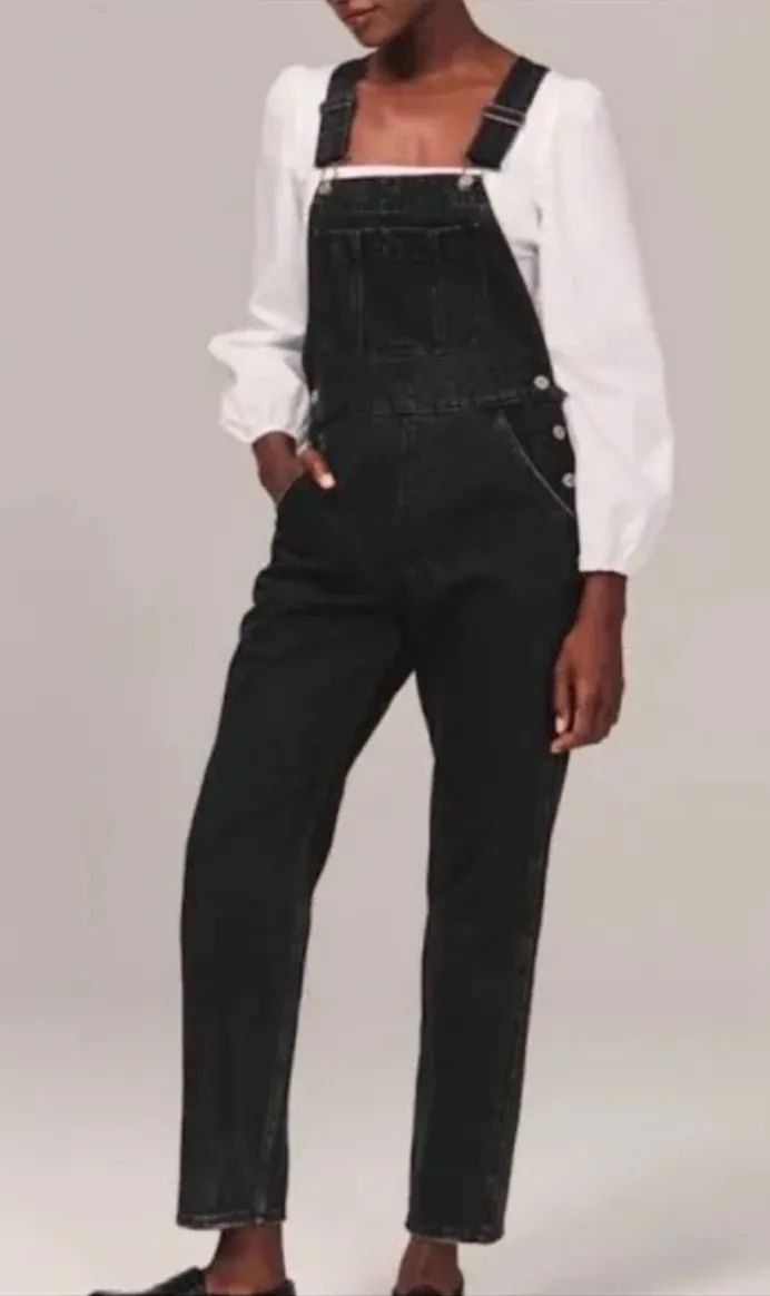 A&F Black Overalls