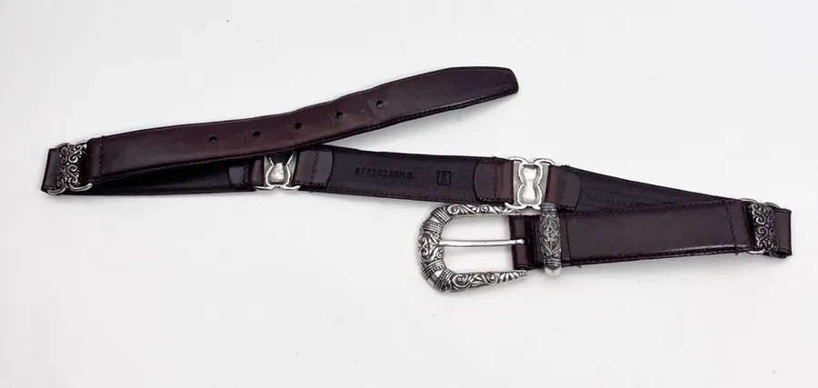 FOSSIL Leather Brown Accent Detail Women’s Belt Small Casual Boho Western Rodeo
