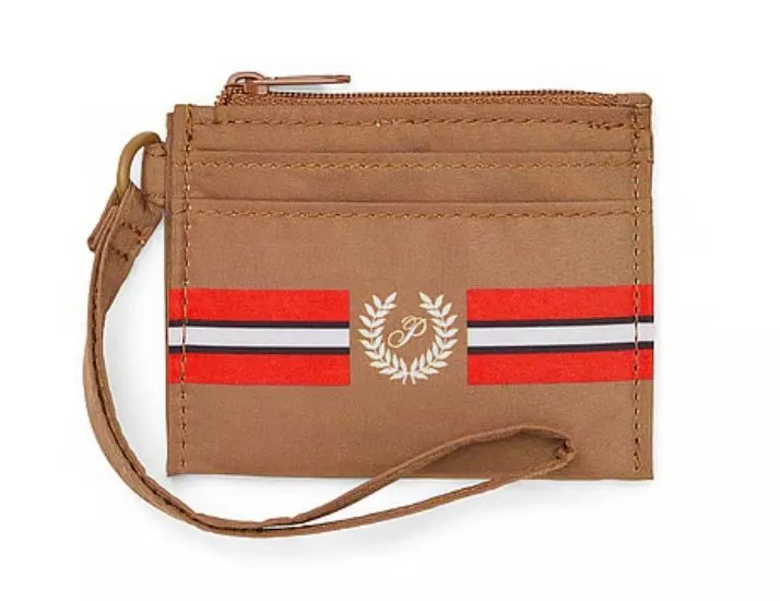 Victoria Secret Cardholder Keychain with zip Caramel NWT
