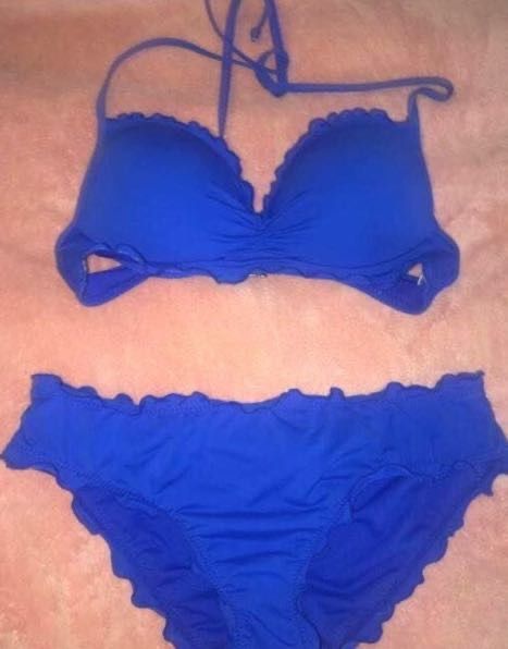 royal blue push up bikini