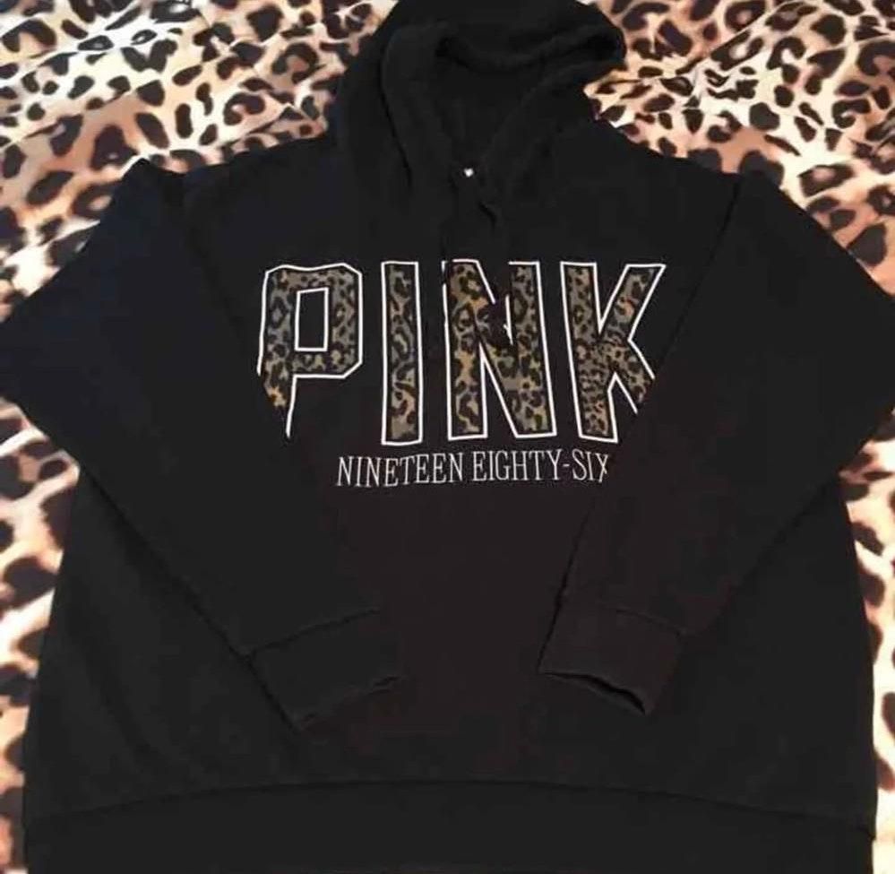 victoria secret pink leopard hoodie