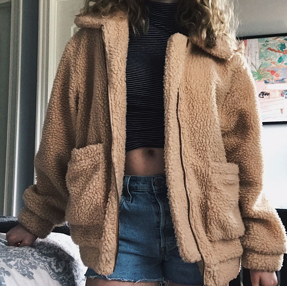 tan teddy jacket