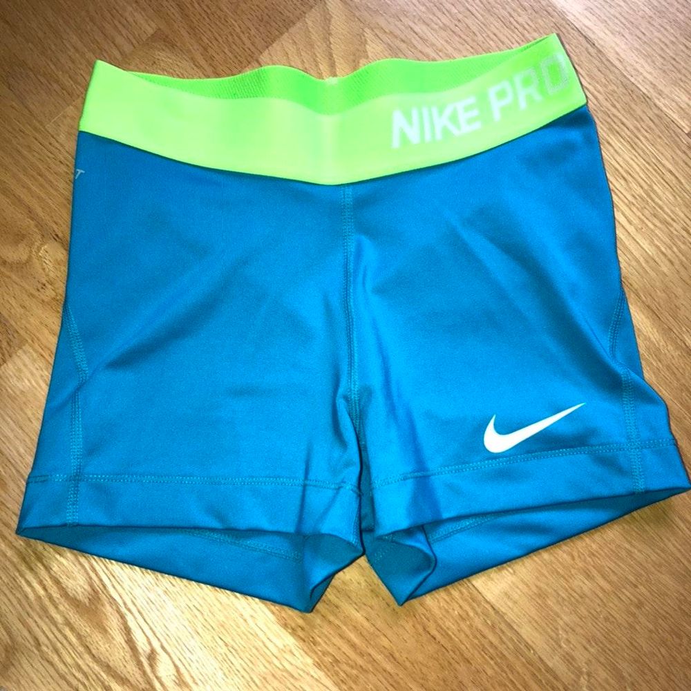 blue nike pro shorts