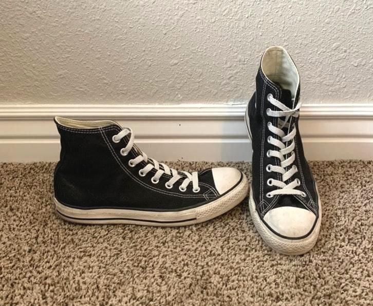used black high top converse