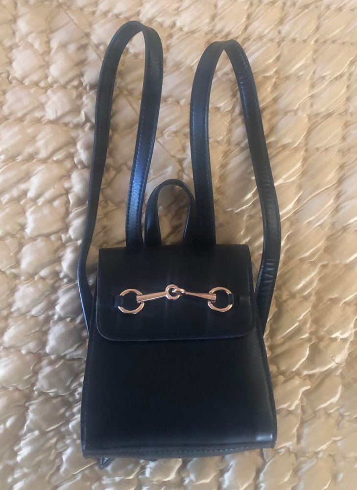 brandy melville black buckle bag