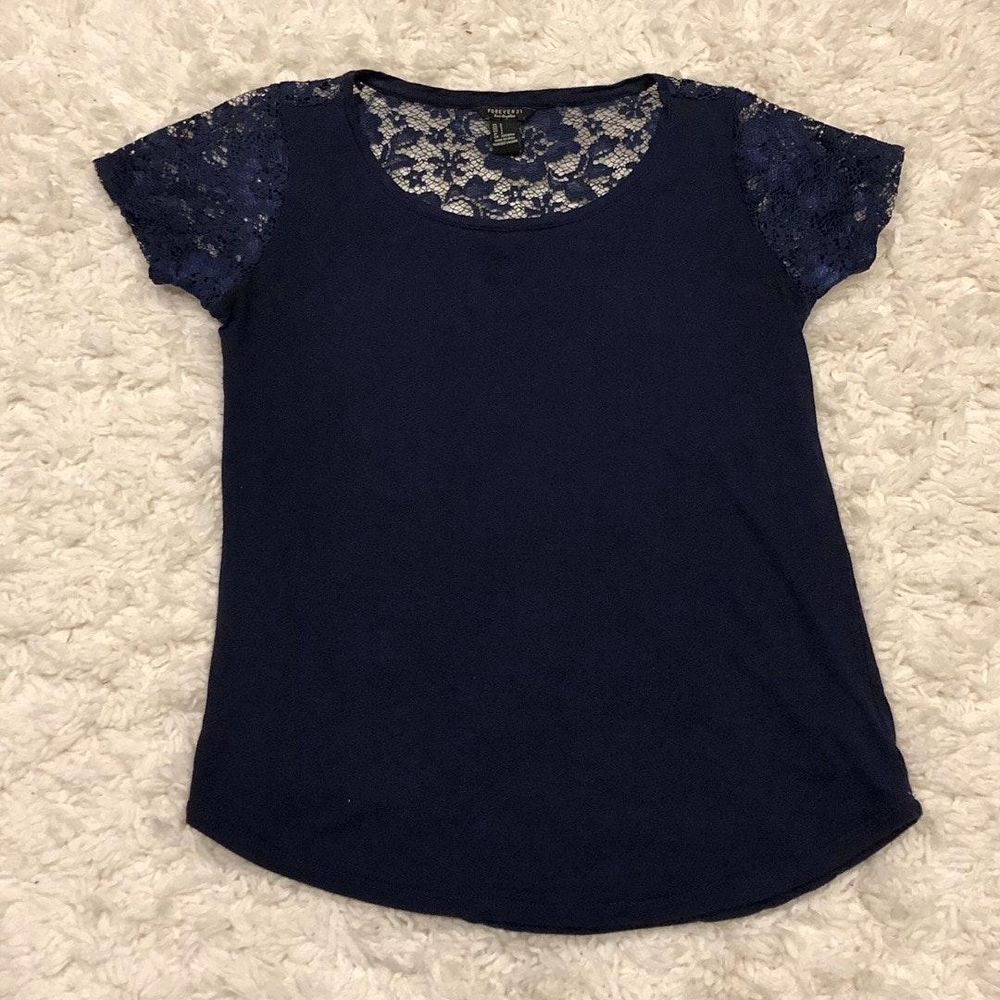 navy blue blouse forever 21