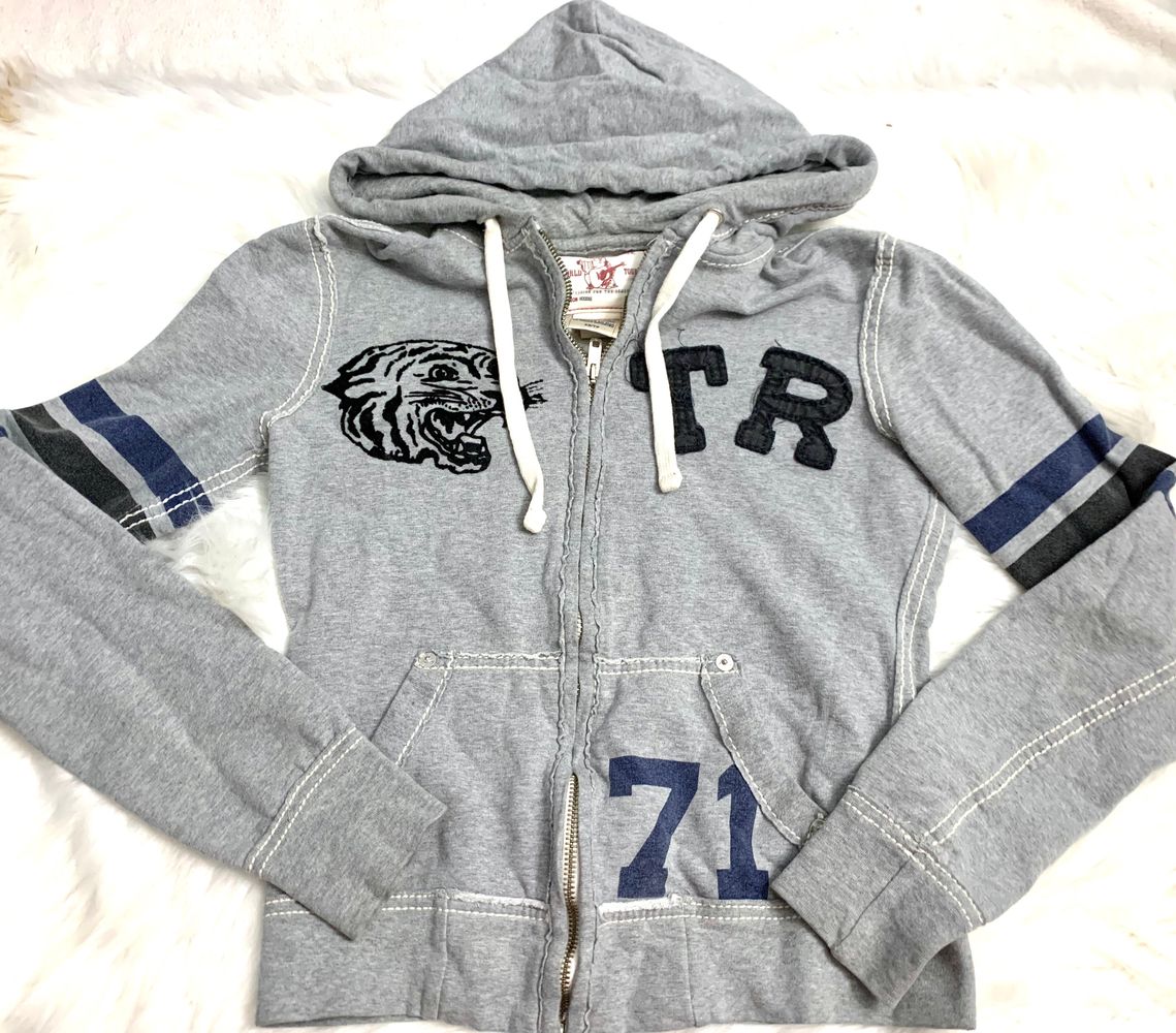 true religion navy blue hoodie