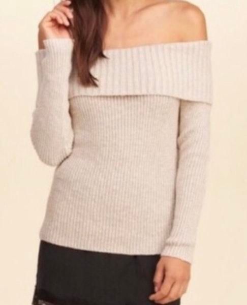 off the shoulder sweater hollister