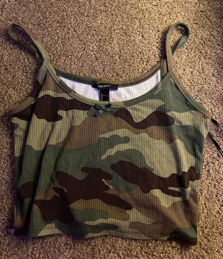 camo crop top forever 21