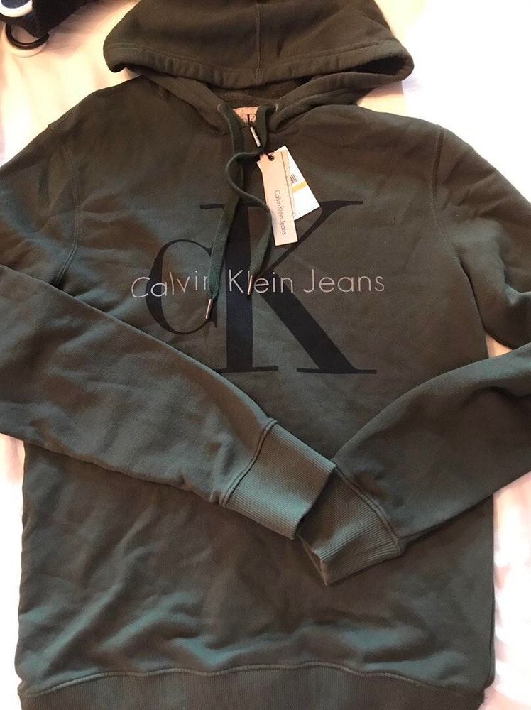 green calvin klein hoodie