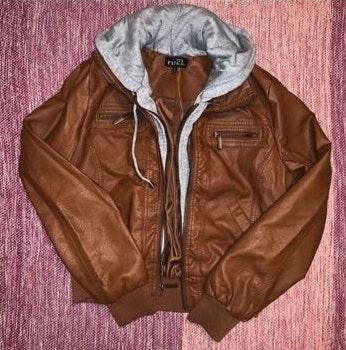 Rue 21 Brown Faux Leather Hooded Jacket Curtsy - Rue21 Brown Leather Jacket Rue 21 Brown Faux Leather Hooded Jacket Curtsy - Rue21 Brown Leather Jacket