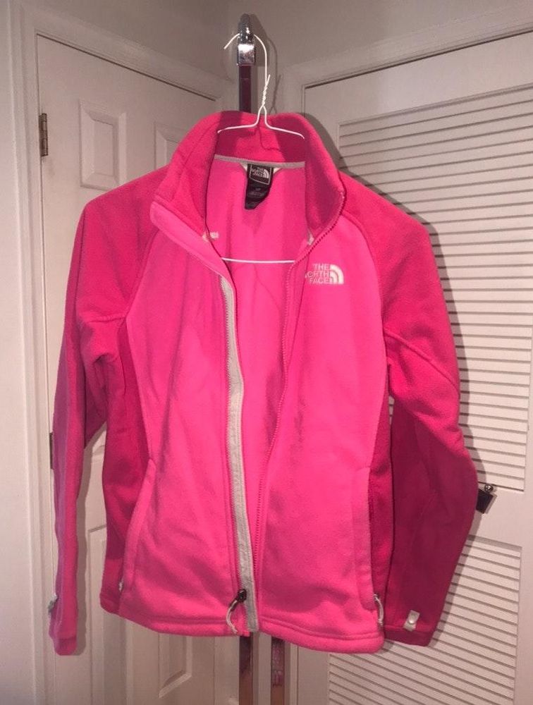 hot pink north face fleece