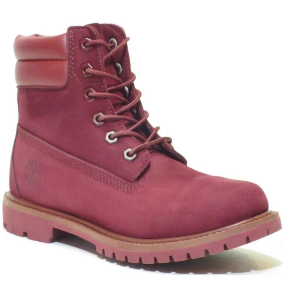 burgundy timberland boots