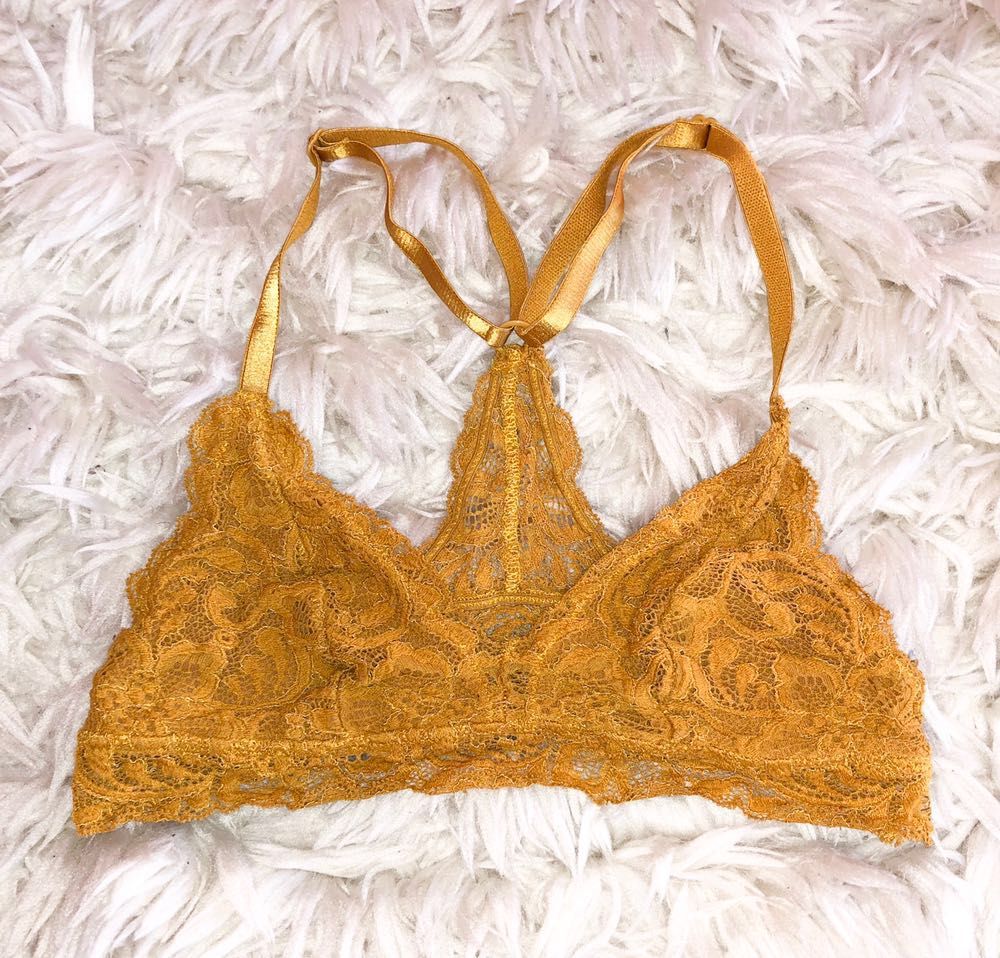 gold lace bralette