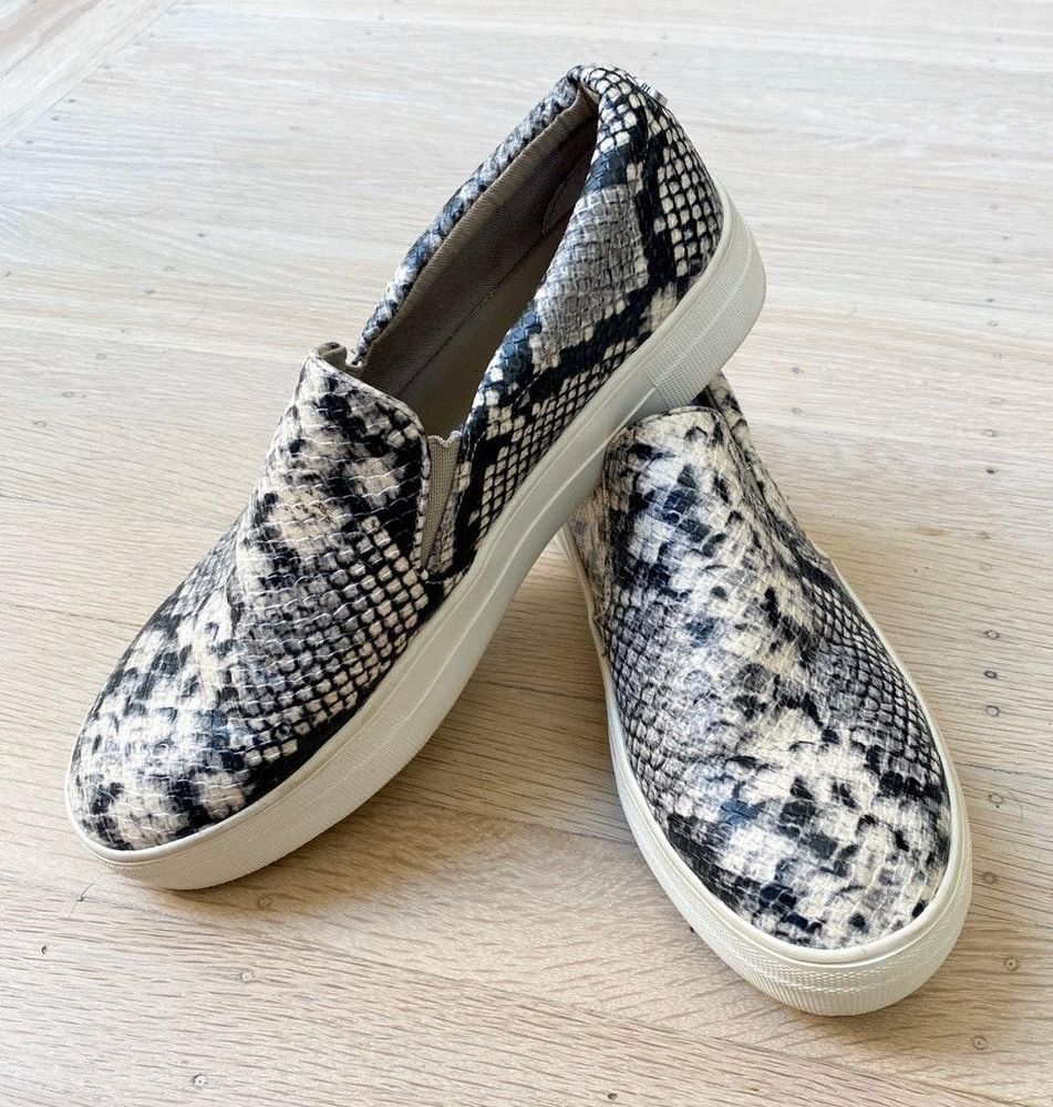 steve madden snakeskin slip on shoes