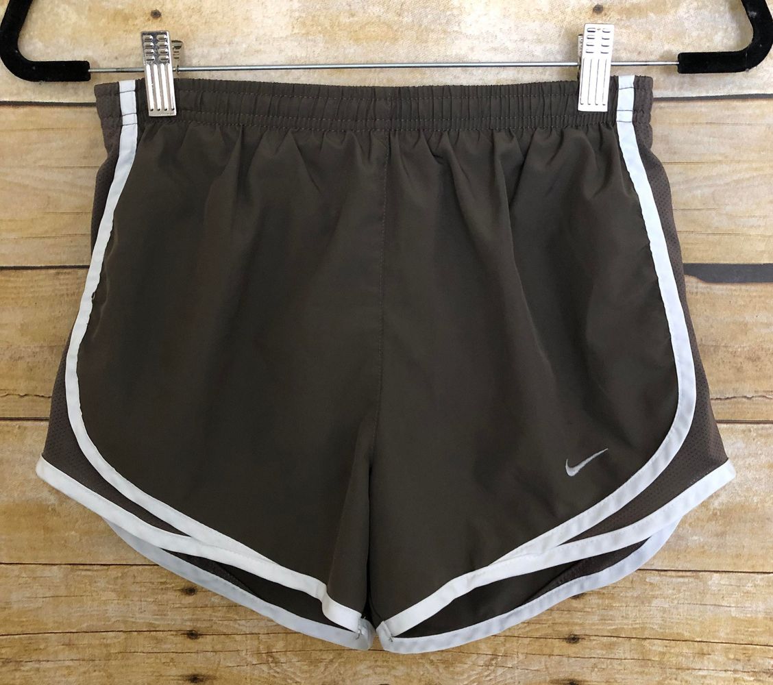 white nike track shorts