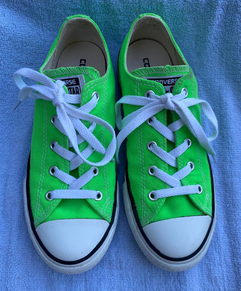 lime green canvas shoes