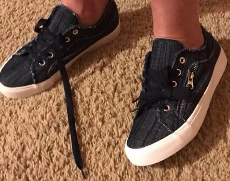 denim tennis shoes