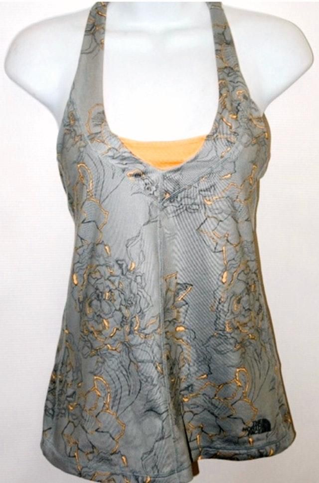 yellow north face top