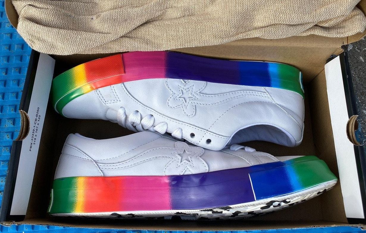 tyler the creator rainbow shoes