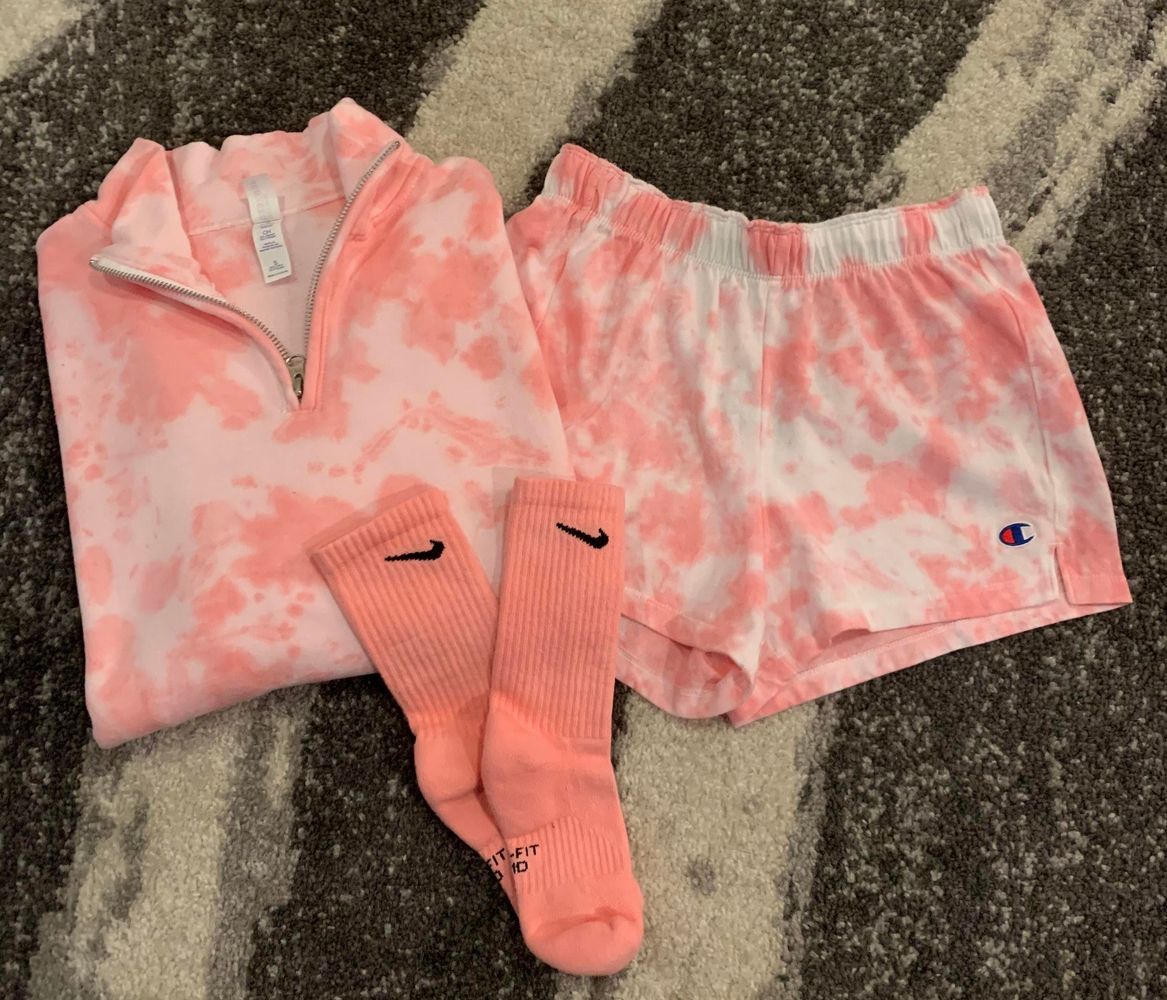 nike tie dye short set