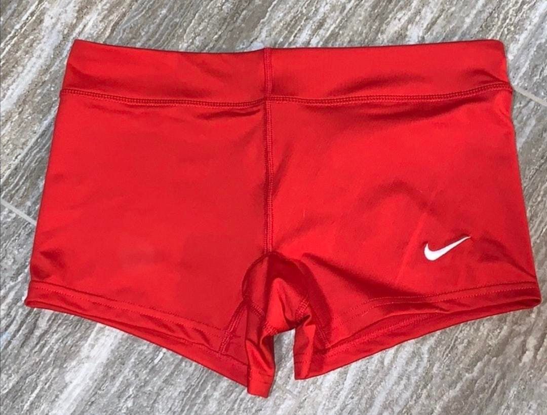 red nike compression shorts