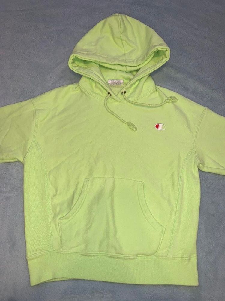 champion hoodie neon yellow