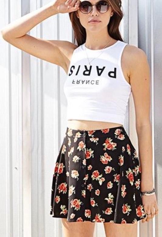 forever 21 white crop top