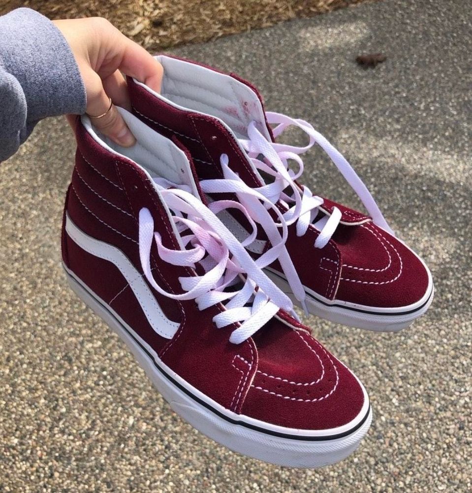 high top vans maroon