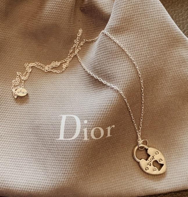 dior heart lock necklace