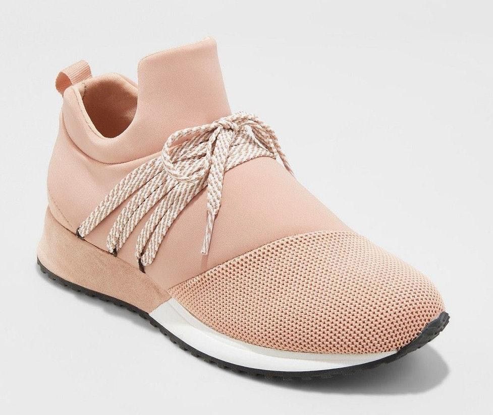 blush tennis shoes