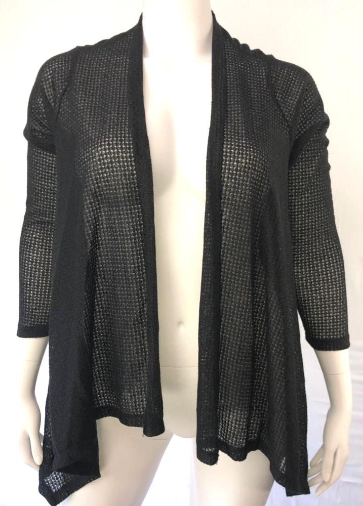 black see thru cardigan