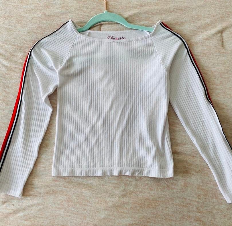 cute white long sleeve tops