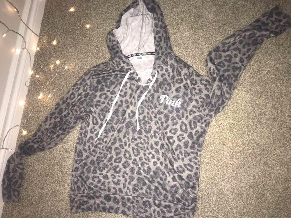 victoria secret leopard hoodie