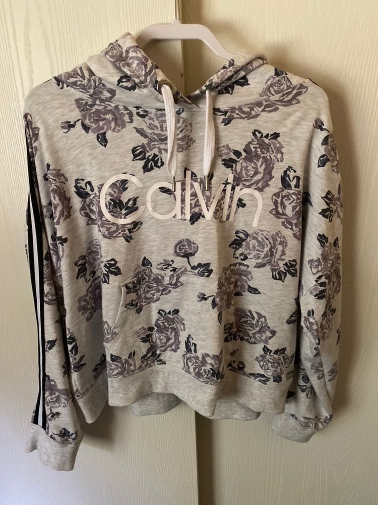 calvin klein floral hoodie