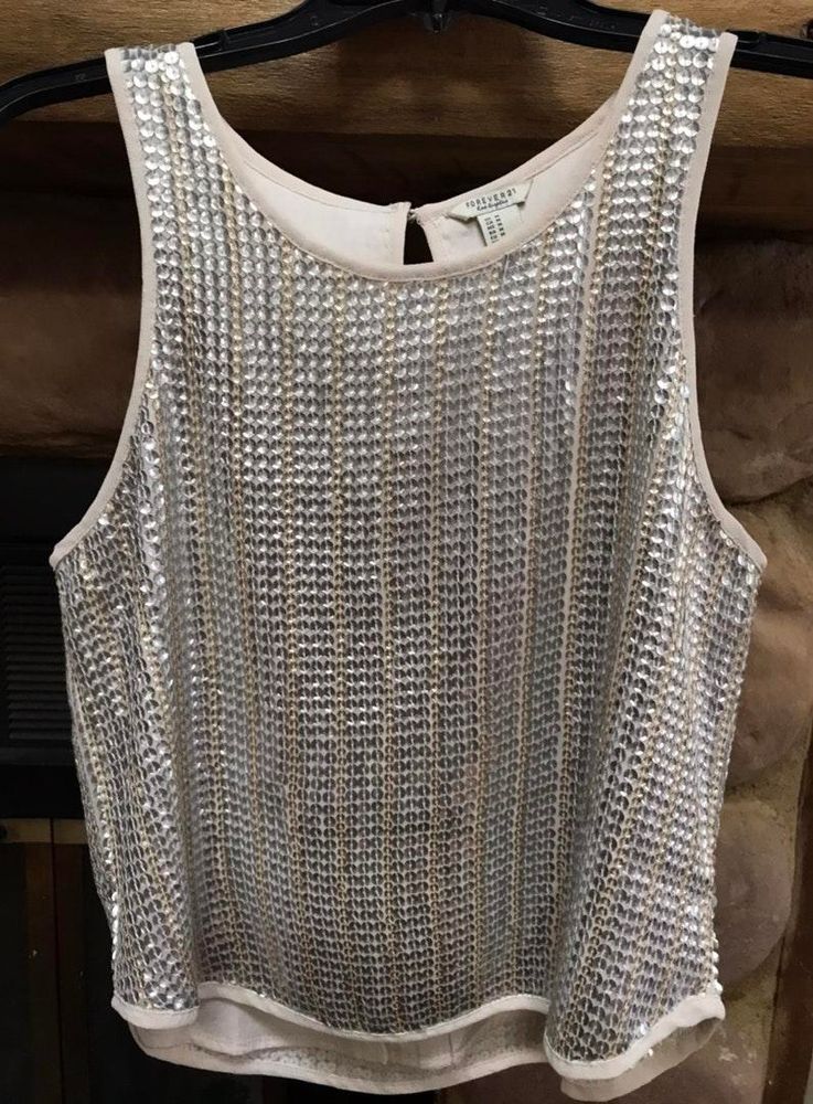 gold sequin tank top forever 21