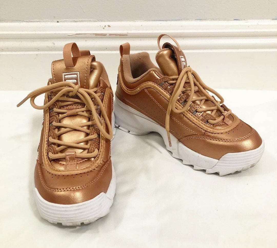 fila rose gold sneakers