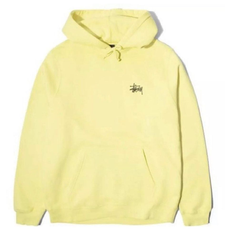 stussy yellow hoodie