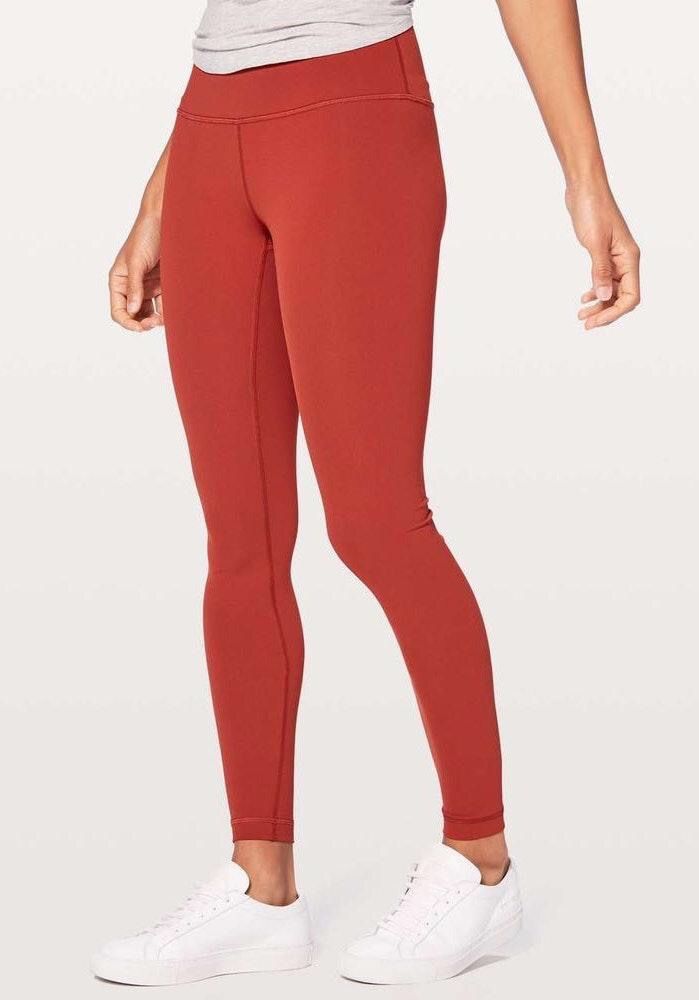 burnt orange lululemon leggings